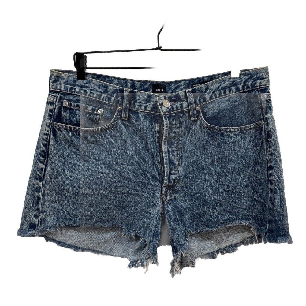 Edwin Cai‎ Short Cut Off Distressed Jean Shorts Size 32
